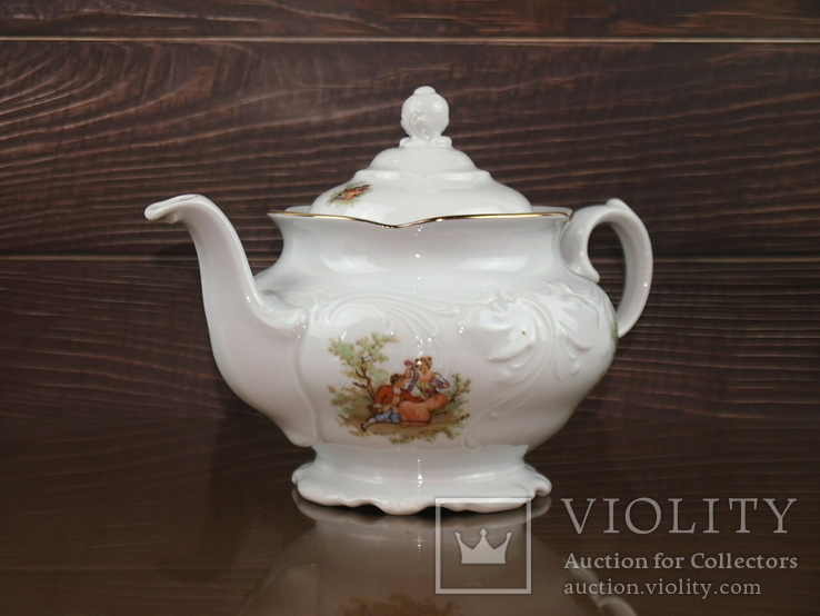 Чайник для заварювання з підставкою Porcelain WANEL, фото №6