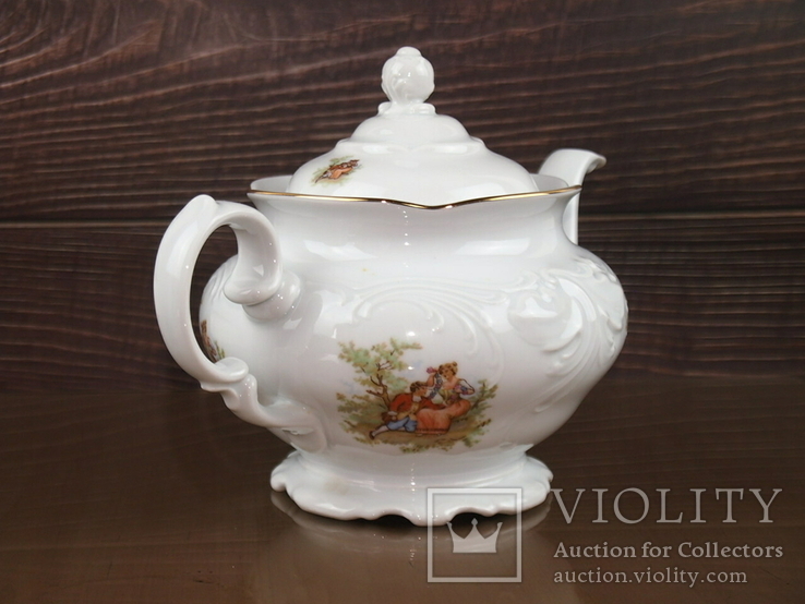 Чайник для заварювання з підставкою Porcelain WANEL, фото №11
