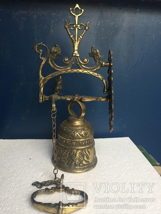 Старый дверной колокол, литье, фото №3