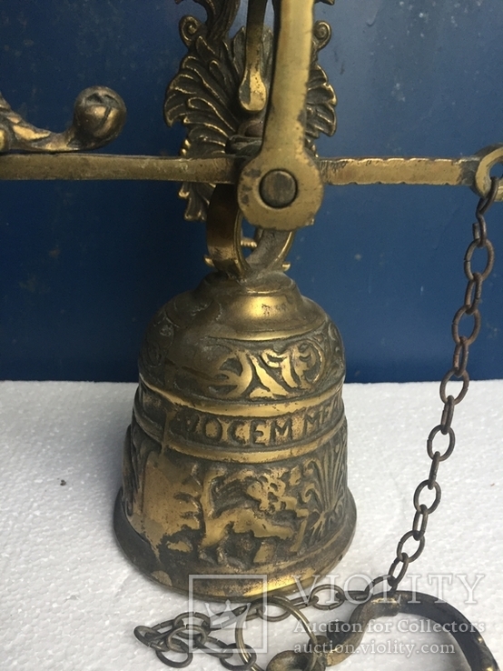 Старый дверной колокол, литье, фото №6