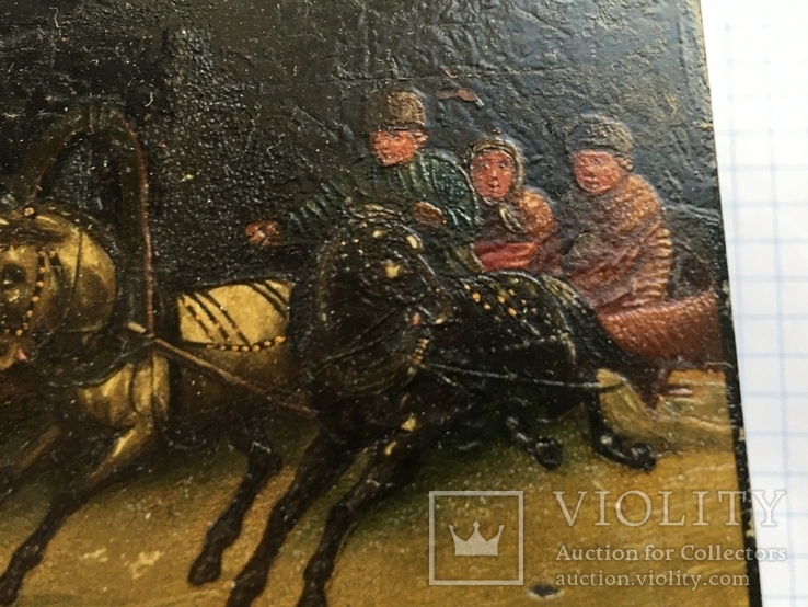 Шкатулка тройка с детьми ручная роспись, фото №3