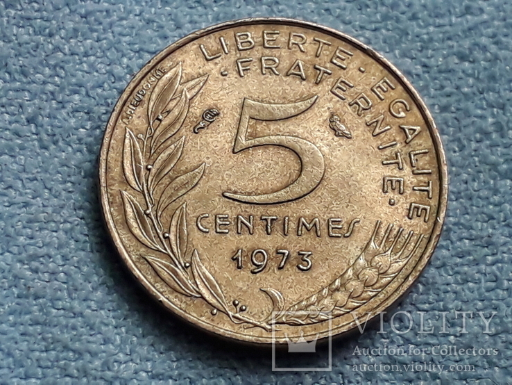 Франция 5 сантимов 1973 года