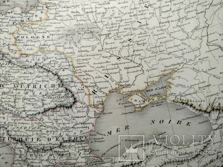1850 Европа, Украина, Галиция, Россия, большая карта (52х42), фото №10