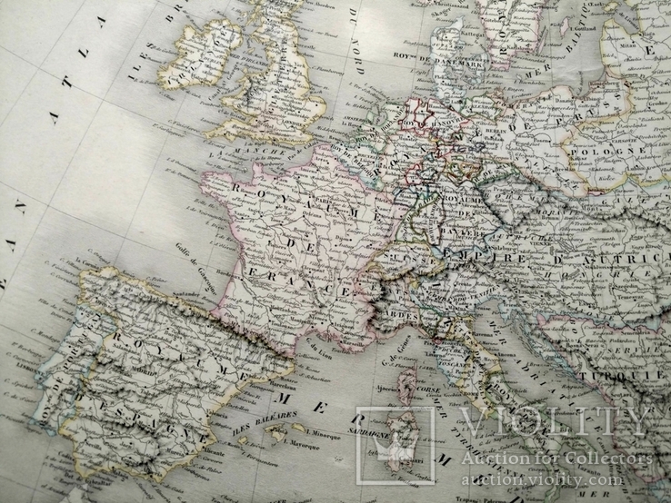1850 Европа, Украина, Галиция, Россия, большая карта (52х42), фото №12