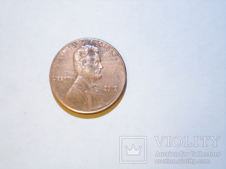 Монета 1 цент США 2012 года