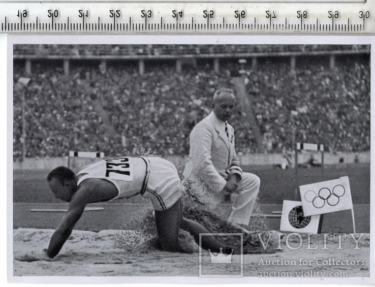 3 Рейх. Пропаганда. Олимпиада 1936г. Карточка Cigaretten-Bilderdienst. Размер 12 x 8 см., фото №2