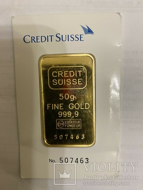 Золотой слиток 50 грамм 999,9, фото №2