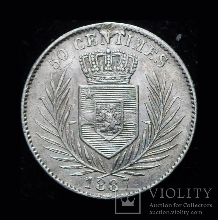 Бельгийское Конго 50 сантим 1887 серебро