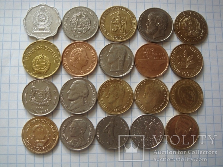 Монеты Мира 90 шт. без повторов, фото №9