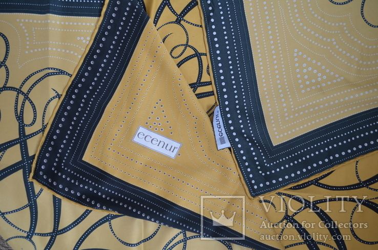 Винтажный подписной платок- шарф от Ecenur ®, фото №4