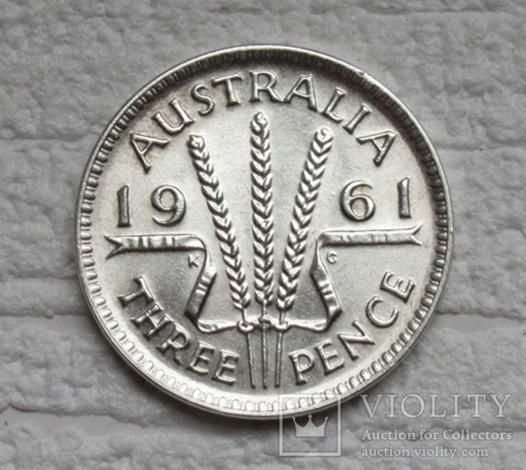 3 пенса 1961 г. Австралия, серебро