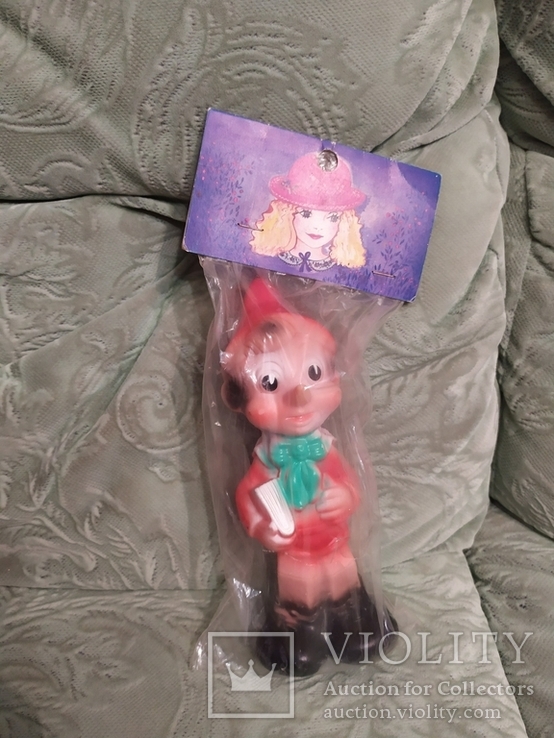 Винтажная резиновая кукла СССР Пиноккио, фото №2