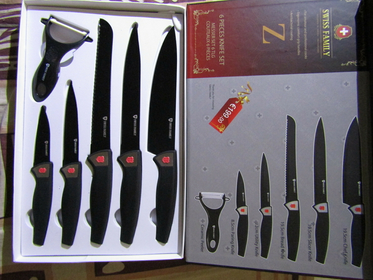 Швейцарский набор кухонных ножей, фото №3