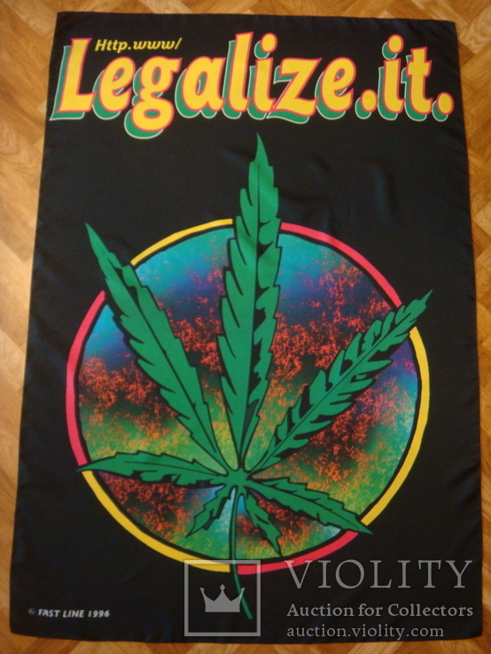 Плакат на ткани или флаг Конопля 1996 год, фото №2