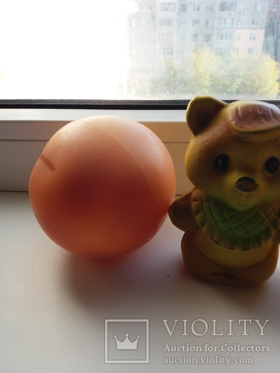 Резиновые игрушки СССР, свинка , поросенок , мишка , мячи, фото №6