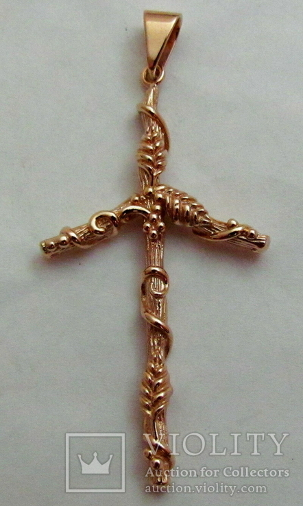 Грузинский Крест Святой Нино Золото 585 проба 7.82 грамма, фото №3