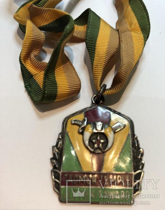 Масонская медаль знак масон Серебро., фото №8