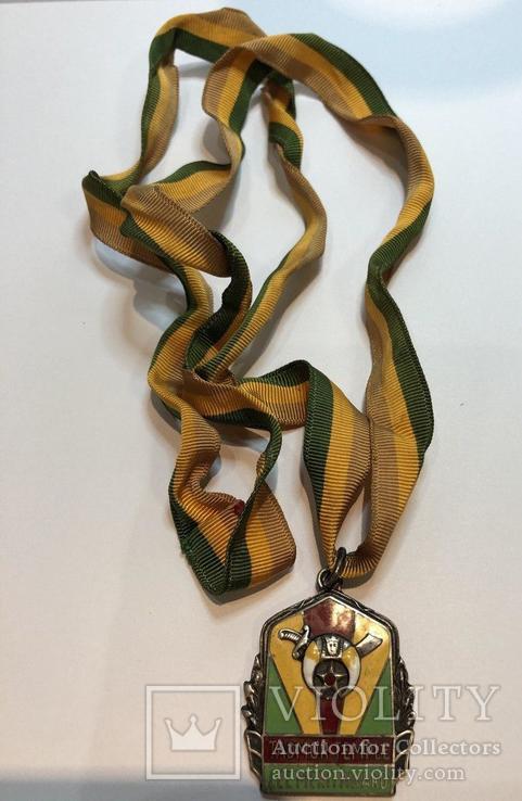 Масонская медаль знак масон Серебро., фото №10
