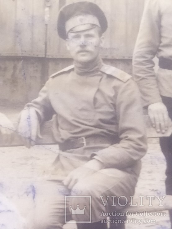Офицер и солдат Первой Мировой с семьей старое фото, фото №7