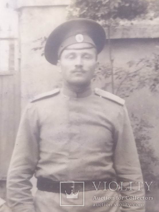 Офицер и солдат Первой Мировой с семьей старое фото, фото №9