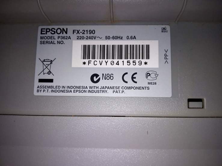 A3 USB Принтер матричный Epson FX-2190, photo number 6