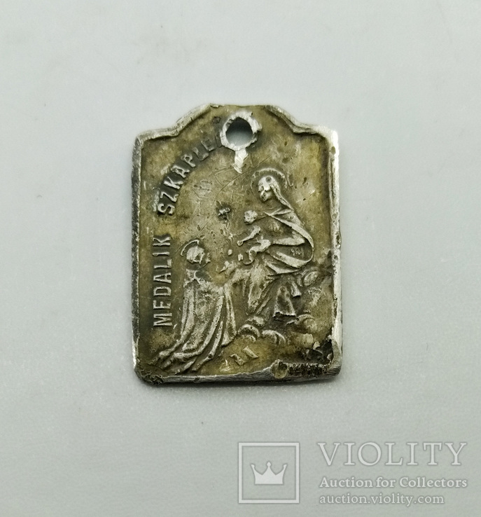 Католический медальон " medalik szkaplerz", фото №3