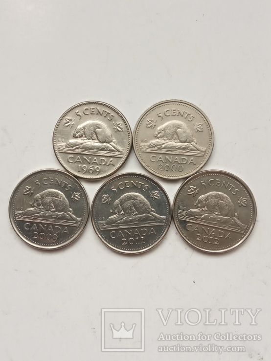 Монеты Канада погодовка 62 штуки все разные коллекция