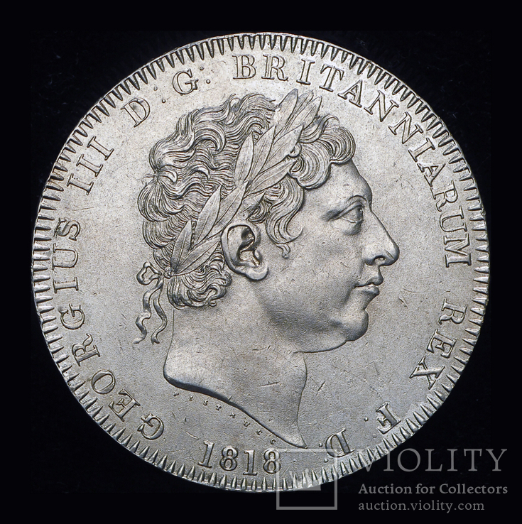 Великобритания крона 1818  серебро