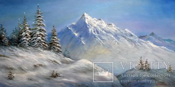 Картина "Зима в Карпатах" 100-50см.
