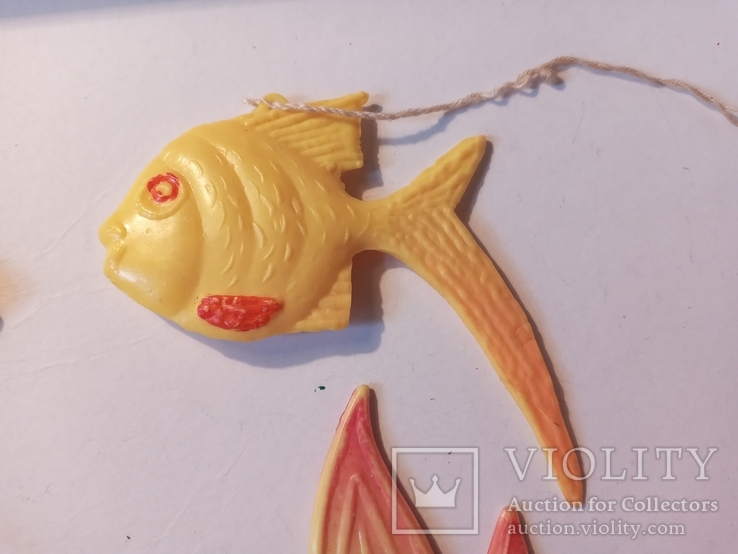 Новогодние Игрушки СССР Рыбки Пластмасса, фото №8
