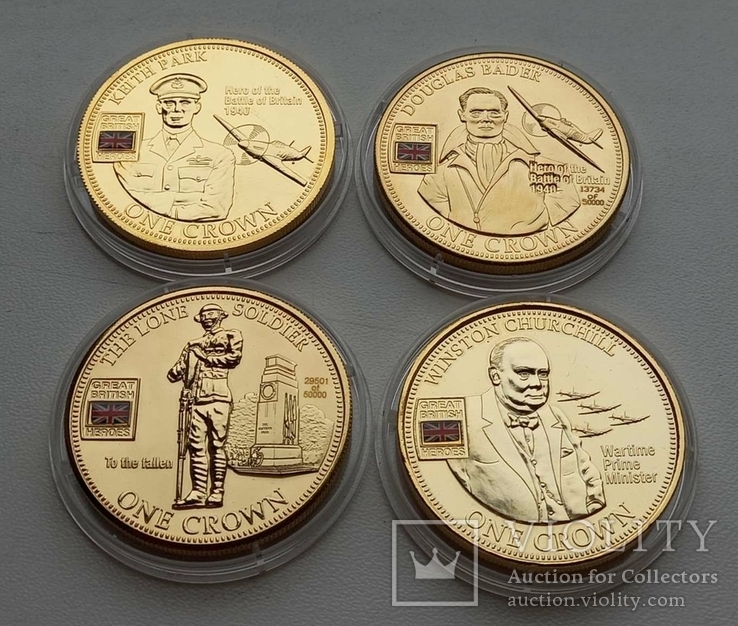 Великобритания 1 крона 2010 г.  набор из 4 монет. ПРУФ., фото №3