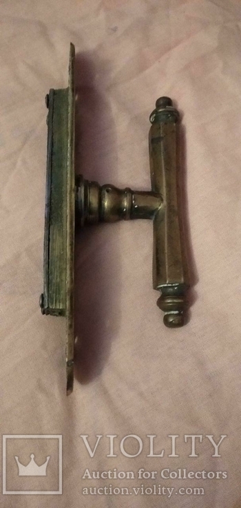 Ручка латунная с механизмом старинная, фото №3