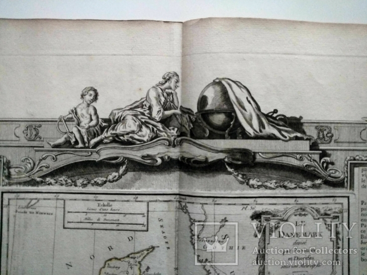 1766 Дания (большая карта 66x49, Верже) СерияАнтик, фото №5