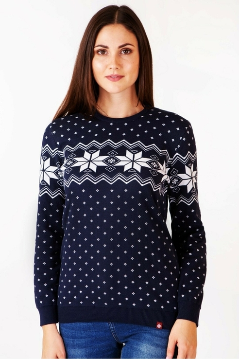 Жіночий в'язаний светр різдвяний (6204), numer zdjęcia 2