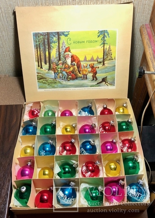 Набор елочных игрушек ГДР 1969, фото №2