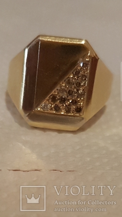 Перстень золотой,с бриллиантами., фото №2