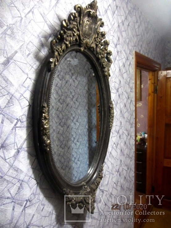 Настенное зеркало барокко дерево грунт 105 cm x 57 cm винтаж, фото №7