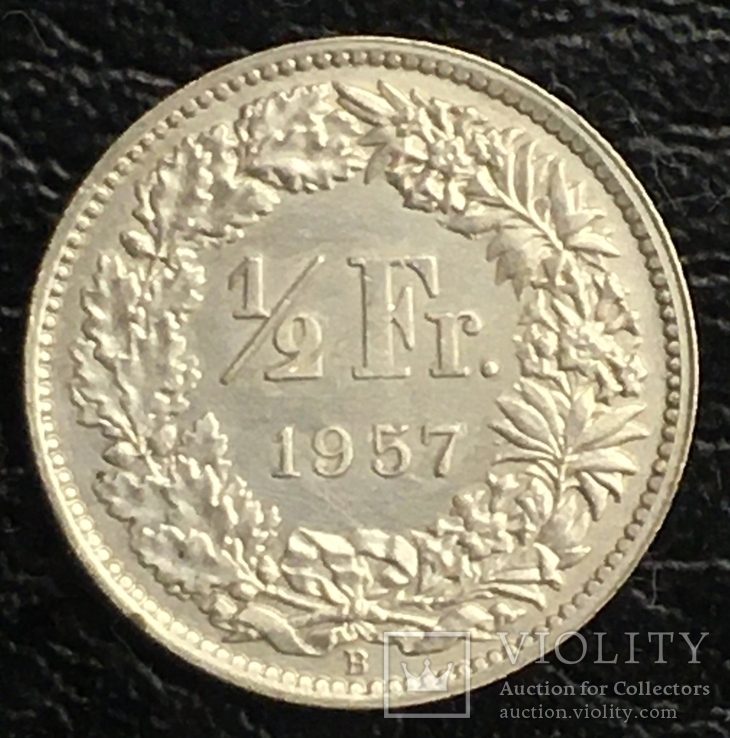 Швейцария ½ франка, 1957 год UNC, фото №3