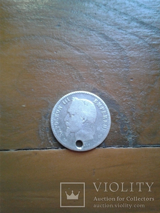 50 сантим 1865 К серебро, фото №2