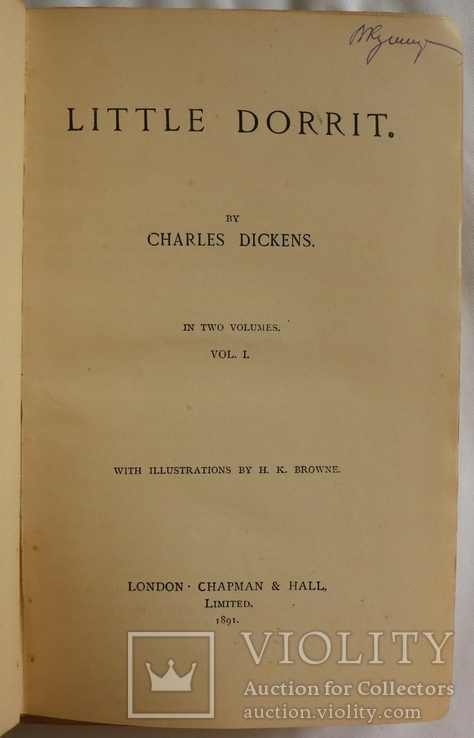 Чарлз Дикенс, "Little Dorrit", 2 тт. (Лондон, 1891). З хрестоматійними ілюстраціями Фіза, фото №5