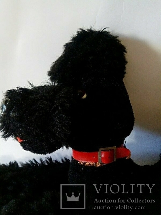 Ризеншнауцер большая собака солома 45см винтаж игрушка ГДР, фото №8