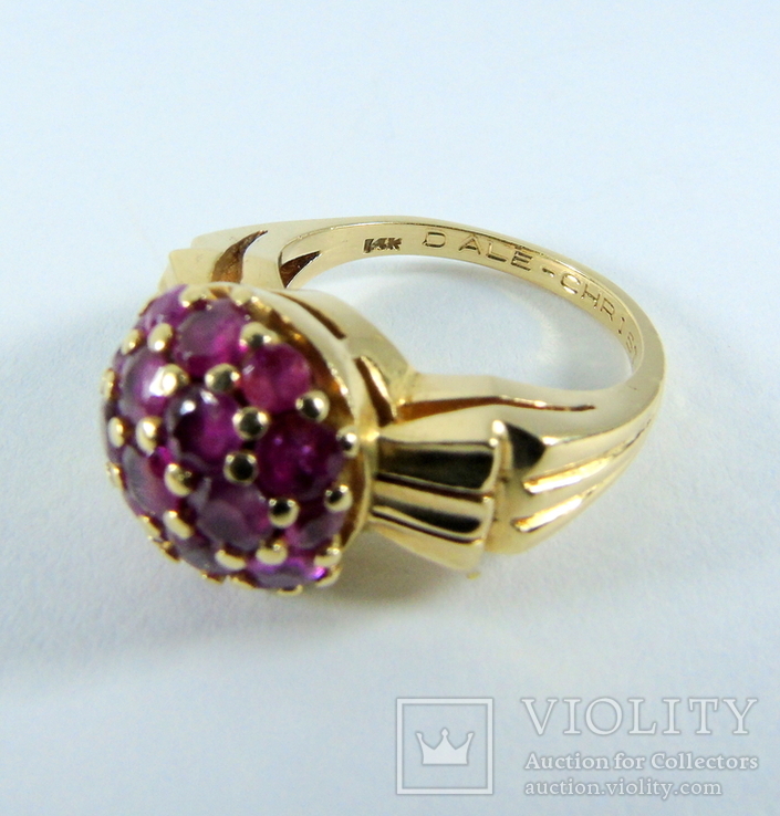 Золотое кольцо с рубинами, фото №4