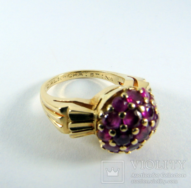 Золотое кольцо с рубинами, фото №5