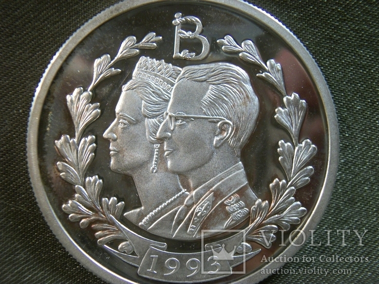 РБ42 Бельгия, 1 экю 1993 год. Серебро 999,9 проба, вес 19,7 грамм, фото №4