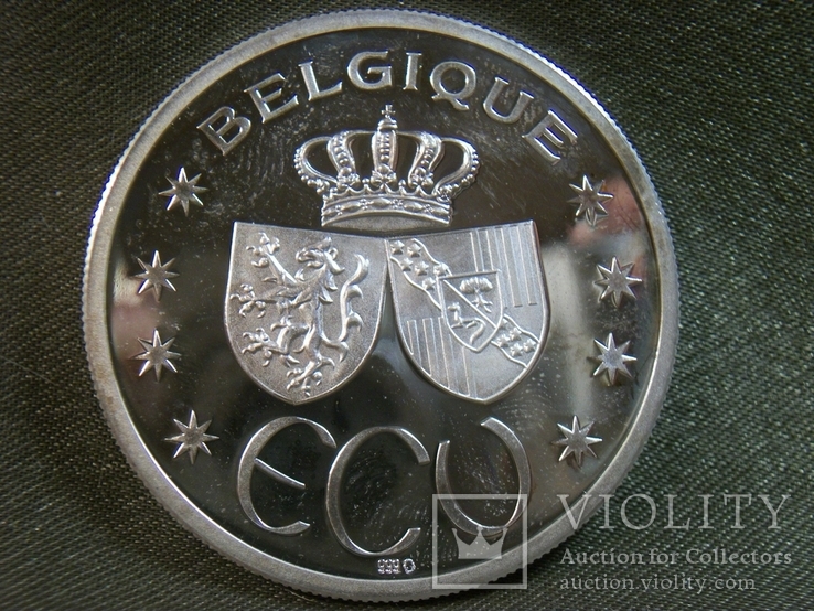 РБ42 Бельгия, 1 экю 1993 год. Серебро 999,9 проба, вес 19,7 грамм, фото №6
