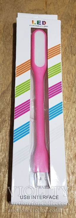USB Лампа розовая (для powerbank, notebook), фото №2