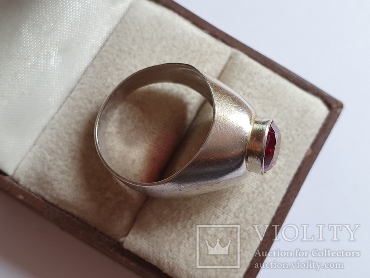 Советский женский перстень. Серебро 875 проба. Размер 20, фото №7