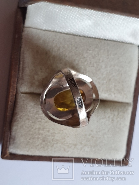 Советский женский перстень. Серебро 875 проба. Размер 1, фото №10