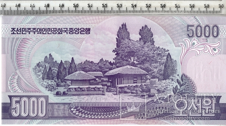 Северная Корея. 5000 вон 2006 года. Состояние АU., фото №3