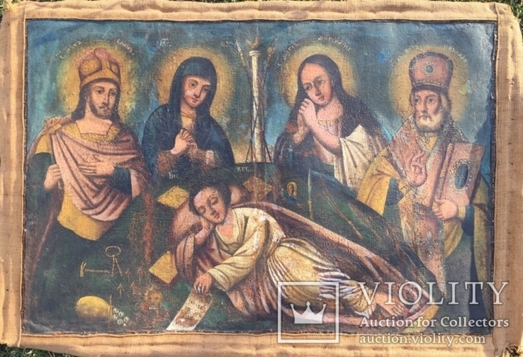 Икона Недреманное око(Иоаннъ Воин, Богородица, Мария Магдалина, Николай), фото №2